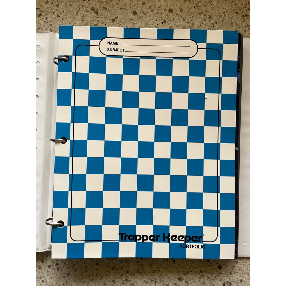 Mead Trapper Keeper Binder Hot Air Balloon Retro 80s 90s Style with 6 Portfolios - Picture 4 of 10
